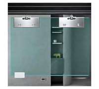 rail porte coulissante Rail De Porte En Verre De Poche Pour Petite Porte De Grange De Salon, Kit De Rouleaux De Quincaillerie Pour Porte Coulissante De Placard/armoire(Champagne,640cm/252")