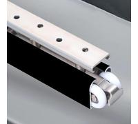 Rail porte coulissante Rail De Porte Pliante Noir À Faible Dégagement, Capacité 200 Kg/441 Lb, Kit De Quincaillerie En Aluminium - Personnalisation, 12 Roulettes Dissimulées(100cm(3.3ft))