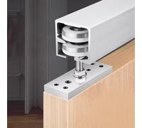 Rail porte coulissante Rail De Porte Pliante Pour Placard 3 4 5 6 7 8 9 10 15 Pieds, Kit De Quincaillerie De Rail Pour Portes Pliantes En Alliage D'aluminium Robuste(5ft/152cm/60in)