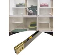 Rail Porte Coulissante Rail de Porte Vitrée pour Vitrine (510 610 1220 1280 1520 2440 mm), Kit de Quincaillerie pour Portes Vitrées Doubles D'armoire, Guide de Rail(Champagne,520mm/20.4inch)