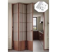 Rail Porte Coulissante Rail de Remplacement pour Porte Placard Pliable, Quincaillerie pour Portes Coulissantes avec Roue Guide et Pivot, Rails pour Panneau Cabinet(1m/40in track for 2 doors)