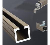 Rail porte coulissante Stores Coulissants Portes-fenêtres, Kit Quincaillerie Portes Pliantes À Faible Dégagement Et Rail Simple Découpable, Rails De Remplacement Robustes Et Résistants(315cm/10.3ft)