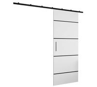 Rail porte coulissante Zonda IV - Porte coulissante interieur avec rail - 204x90 cm - kit porte coulissante - guide porte coulissante - avec poignée de porte - porte suspendue coulissante