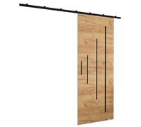 Rail porte coulissante Zonda Y - Porte coulissante interieur avec rail - 204x80 cm - kit porte coulissante - guide porte coulissante - avec poignée de porte - porte suspendue coulissante