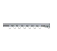Rail pour rideaux léger et simple, rail d'installation directe au plafond avec finitions de qualité pour portes et fenêtres Guides décoratifs CINTACOR STOR Planet Aluminium 150 cm