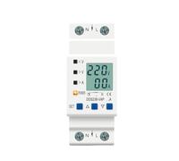 Rail réglable 63A 80A 110V 230V, protecteur de surtension et de sous-tension, protection de limitation de courant, voltmètre kilowattheure(63A Top input)