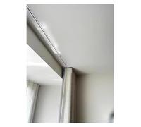 Rail Rideau Rail Rideaux Rail De Rideau Caché pour Montage Au Plafond, Rail De Rideau Encastré en Aluminium Séparation De Pièces, Système De Cloison De Séparation Encastré(White,13ft/3.97m)