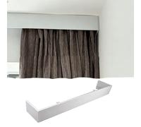 Rail Rideaux 2/2,8/3/3,5/4/5/6m Panneau Corniche Rideau Fixation Murale/Plafond, Cornice Fenêtre Sans Rail, Cache Valance Blanc Ultra-long, Panneau Occultant(Ceiling mount,1.6m(5.2ft))