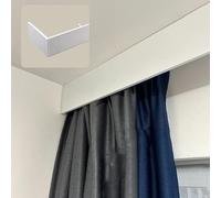 Rail Rideaux Caisson de Rideau Occultant Sans Rails, Lambrequin Décoratif Mural/Plafond, Lambrequin de Corniche de Fenêtre Sur Mesure, Alliage D'aluminium(Ceiling mount,4.5m(14.8ft))