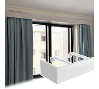 Rail Rideaux Coffre de Cantonnière Décorative Sans Rails, Panneau de Cantonnière pour Store, Fixation Murale Au Plafond, Cache-rail pour Cantonnière de Fenêtre, Panneau(Wall mount,1.2m(3.9ft))