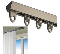 Rail Rideaux Plafond (1,0 M À 6,0 M) Tringle A Rideaux Robuste Monté Au Plafond, Rail De Rideau, Rail De Rideau De Plafond Ultra-mince En Forme De V, Rail De Rail De Rideau Simple (Color : Champagne