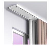 Rail Rideaux Plafond, Ultra-Fin Tringle A Montée Au, De Rideau, En Aluminium, Pour Bureau, Salon, Chambre(White1,2.5m/8.2ft)