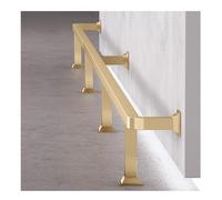 Rail Sécurité Et Repos, Comptoir Bar Repose-Pieds Support Mural Acier Inoxydable Îlot Cuisine Barre Repose-Pieds Kit Quincaillerie De Rambarde pour Sol Mur(Gold,180cm/70.9in)