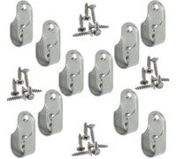 Rail Suspension Meuble Ovale | OVA | 10 Pièces - Support de tube d'armoire penderie pour barre ovale | Tringle Cintre Fixation