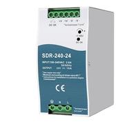 Rail Switching Power 240W Alimentation Industrielle Entrée AC 100-240V 2,6A Sortie DC 24V 10A Alimentation 24V DC Rail Din pour Boîtes Distribution,Instruments,Équipements Communication SDR-240-24