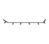 BRILONER - Système de rail Rail, set complet, 6x GU10 spots orientables, forme U/Z, système de rail d'éclairage pour plafond, rail pour spot, lampe de plafond, plafonnier, spotlight, 4,5m, noir