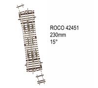 Rail traverse de jonction double 230mm 15 degrés code 83 -HO-1/87-ROCO 42451