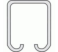Rail tubulaire haut pour porte coulissante - longueur 3 m - série 120 000 ROB