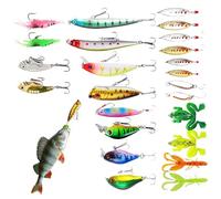 Raileur de pêche de la boîte de l'Avent | 2024 Boîte du kit de pêche au Compte à rebours du lac | Ensemble de chemins créatifs Big Bass Creative Railer de la Truite d'eau Douce