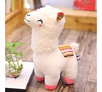 RAILONCH Peluche en alpaga - Peluche lama mignonne - Pour bébé et fille - Cadeau d'anniversaire - Blanc - 25 cm