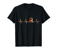 Railroad Heartbeat Vintage ECG Cardiogramme Rétro T-Shirt