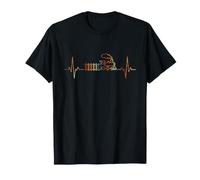 Railroad Heartbeat Vintage ECG Cardiogramme Rétro T-Shirt