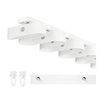 Rails À Rideaux Ondulés Robustes Rail De Rideau De Plafond en Forme De Serpent en Aluminium Tringle À Rideaux Ultra-Mince avec Coude à 90°, Rails Séparateur de Pièce(Blanc,170cm/5.6ft (2*85cm))
