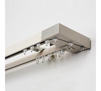 Rails à rideaux robustes, système silencieux à double rangée de rails de plafond, rails à rideaux muraux robustes - Tringle à rideau double et rail de séparation de pièce avec rouleau, matér