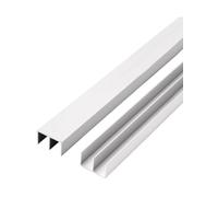 Rails coulissants à double voie en alliage d'aluminium for vitrines, bureaux, armoires, portes vitrées et autres espaces. Épaisseur: 10mm.(47in)