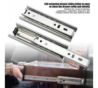 Rails coulissants pour tiroirs en acier de 5 pouces, Extension complète du clavier, meuble à fermeture douce pour placard, 2 pièces