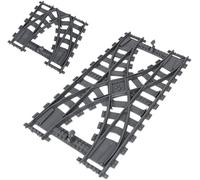 Rails de Blocs de Construction de la Ville, Building Blocks Train Track Set, Set Extension de Rails de Blocs de Construction, Compatible avec Le Leader du marché
