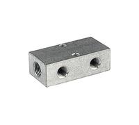 Rails de distribution, sorties avant et arrière, entrée 2 x 3/8, sortie 4 + 4 x 1/4, aluminium