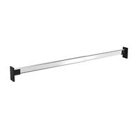 Rails de garde-robe télescopiques en aluminium argenté 58-100 cm, 2 pièces, rangement extensible pour placard, penderie, dressing, organisation textile et