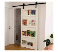 Rails De Panneau Supérieur Porte Grange, Rail Coulissante - En Douceur Et Silence, Adapté Aux Chambres, Dressings Salles Douche(67" Track (Single Door))