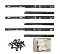 Rails de quincaillerie pour Meubles d'armoire, Construction en Acier d'épaisseur, glissières à roulement à Billes, Poussez Tirez en Douceur, glissières de tiroir d'armoire de Cuisine,