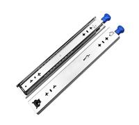 Rails de remplacement pour tiroirs d'armoire, Coulisses de tiroir à roulement à billes avec fermeture amortie, extension 3 plis, argentées, 25 à 100 cm (10 à 40 pouces), lot de 2(40in)