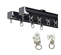 Rails De Rideau à Double Rail, Rail De Plafond Robuste En Aluminium, Tringle à Rideau Au Plafond Ou Support Mural Pour SéParateur De Pièce Salon Chambre, Installation Facile, 5 Couleurs(Color:Francia,