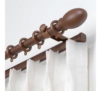 Rails De Rideaux Rail Lourds, Ensemble De Rails De Rideaux Grain De Bois, Double Rail Pour Séparation De Pièce, Idéal Pour Salon, Chambre, Hôtel, Hôpital, Salle De Bain(Walnut,400cm/13.1ft(4*100cm))