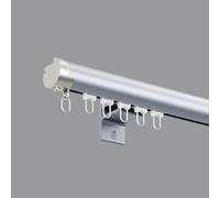 Rails de rideaux romains, rails de rideaux muraux, alliage d'aluminium, séparateur de pièce for plus d'intimité dans les pièces ouvertes(A,2.5m(8.2ft))