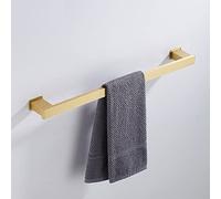 Rails de Serviettes Luger Brossed Gold Space Rack de Serviette en Aluminium, Barre de Bain, Rack de Serviette de Salle de Bain, Porte-Serviettes Suspendue à Double Tige/pôle Unique 50 cm Le Nouveau