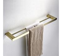 Rails de Serviettes Nordics Brackshed Gold en Acier Inoxydable Rack de Serviette, Railau de Serviette de Bain, Porte-Serviette à Double Canne, Porte-Serviettes de Salle de Bain / 50 cm Le Nouveau