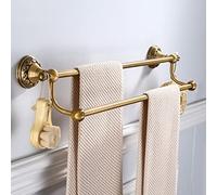 Rails de Serviettes Space Aluminium Antique Double Ret Retro Retro European Servine European Rack, Serviette Suspendue Double Rack, Racks de Serviette Serviette de Salle de Bain/B Double pôle 40 cm