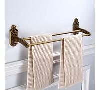 Rails de Serviettes Space Aluminium Antique Double Ret Retro Retro European Servine European Rack, Serviette Suspendue Double Rack, Racks de Serviette Serviette de Salle de Bain/B Double pôle 40 cm