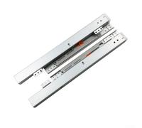 Rails de sol en acier avec tampon d'amortissement et mécanisme à triple roulement à billes pour un fonctionnement fiable dans les armoires résidentielles et commerciales légères (30,5 cm)