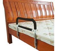 Rails de support de lit pliables pour personnes âgées et adultes - Poignée d'appui de lit - Aide à entrer et sortir du lit à la maison pour personnes âgées/handicapées/handicapées (couleur : noir)