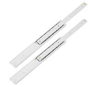 Rails de tiroir, 2pcs 8-10kg charge en alliage d'aluminium à montage latéral Glissières de glissière de tiroir glissières lisses Guide Runner de remplacement pour armoire de (140 mm)