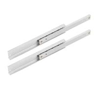 Rails de tiroir, 2pcs 8-10kg charge en alliage d'aluminium à montage latéral Glissières de glissière de tiroir glissières lisses Guide Runner de remplacement pour armoire de (100 mm)