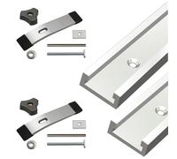 Rails en T en alliage d'aluminium, paquet de 2, rails en T à double coupe avec trous de montage et vis pré-percés, adaptés au travail du bois et aux gabarits(100cm(39.3inch))