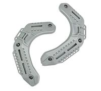 Rails Latéraux de Casque Tactique MK Kit de Rails de Guidage en Nylon Léger Compatible avec Les Casques MK for Fixer des Caméras Lumineuses et des Équipements de Communication(Gray)