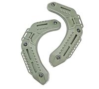 Rails Latéraux de Casque Tactique MK Kit de Rails de Guidage en Nylon Léger Compatible avec Les Casques MK for Fixer des Caméras Lumineuses et des Équipements de Communication(Green)